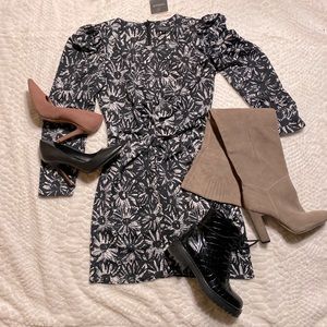 Topshop mini three quarter sleeve dress